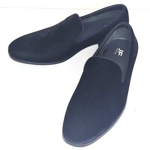 JF J. FERRAR Black Velvet Slip-On Loafers Bogart Dress Shoes Men’s Size 7M. NEW - Picture 1 of 5